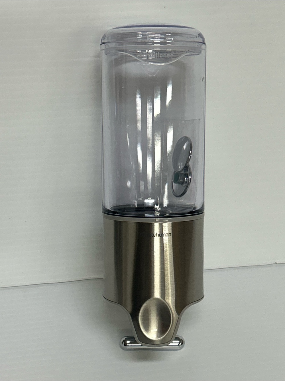 New Simplehuman Single Wall Mount Pump Stainless Steel 15oz CONDITIONER